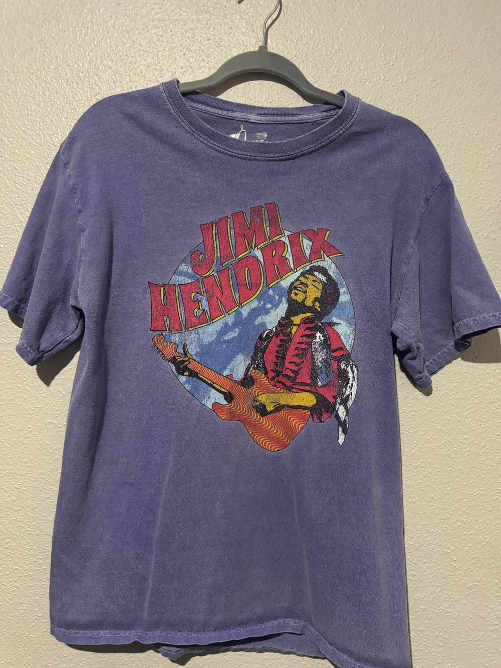 Pacsun Jimi Hendrix Graphic Tee Purple Washed Rock Band Shirt Y2K Streetwear